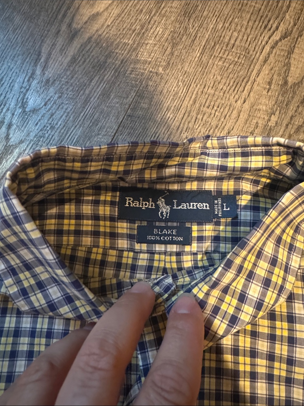 Ralph Lauren Blake 100% Cotton Large Plaid Button Down Shirt - Picture 3 of 5